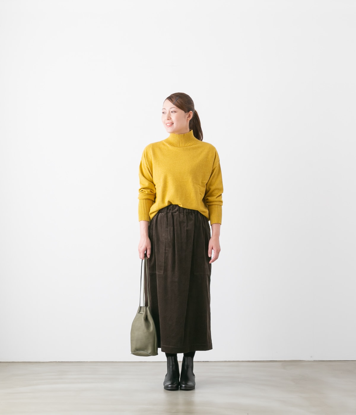 nicholson ＆ nicholson ニコルソン アンド ニコルソン コーデュロイ タイトスカート CHERRY-CORD