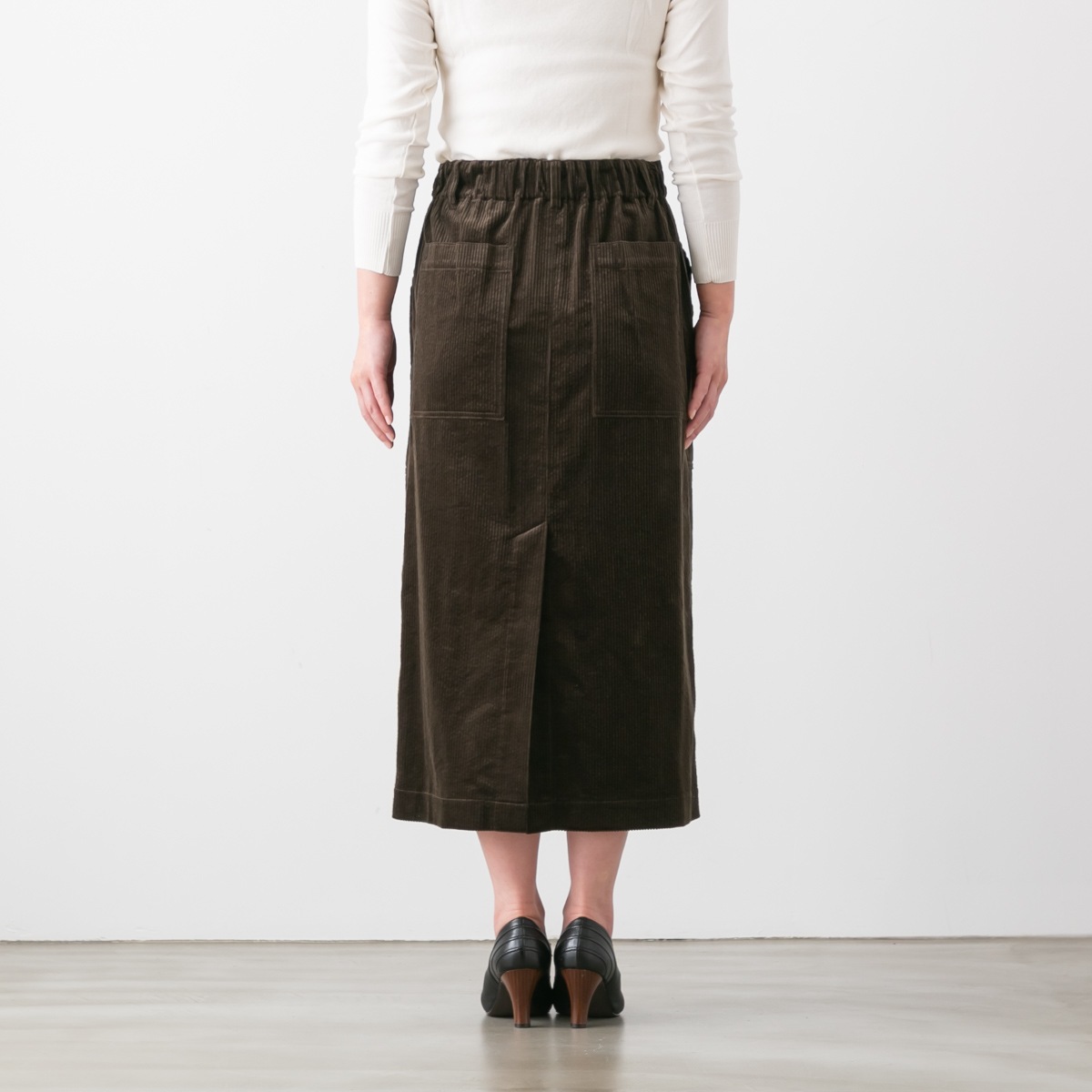 nicholson ＆ nicholson ニコルソン アンド ニコルソン コーデュロイ タイトスカート CHERRY-CORD