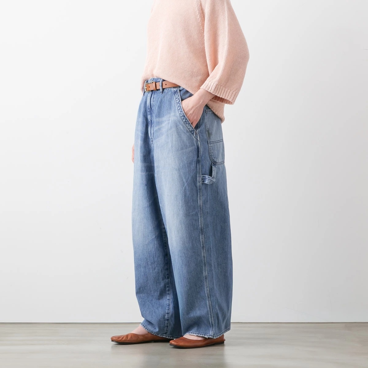 Brocante ブロカント 10oz 甘織デニム デフォルメ パントルパンツ 33-433D