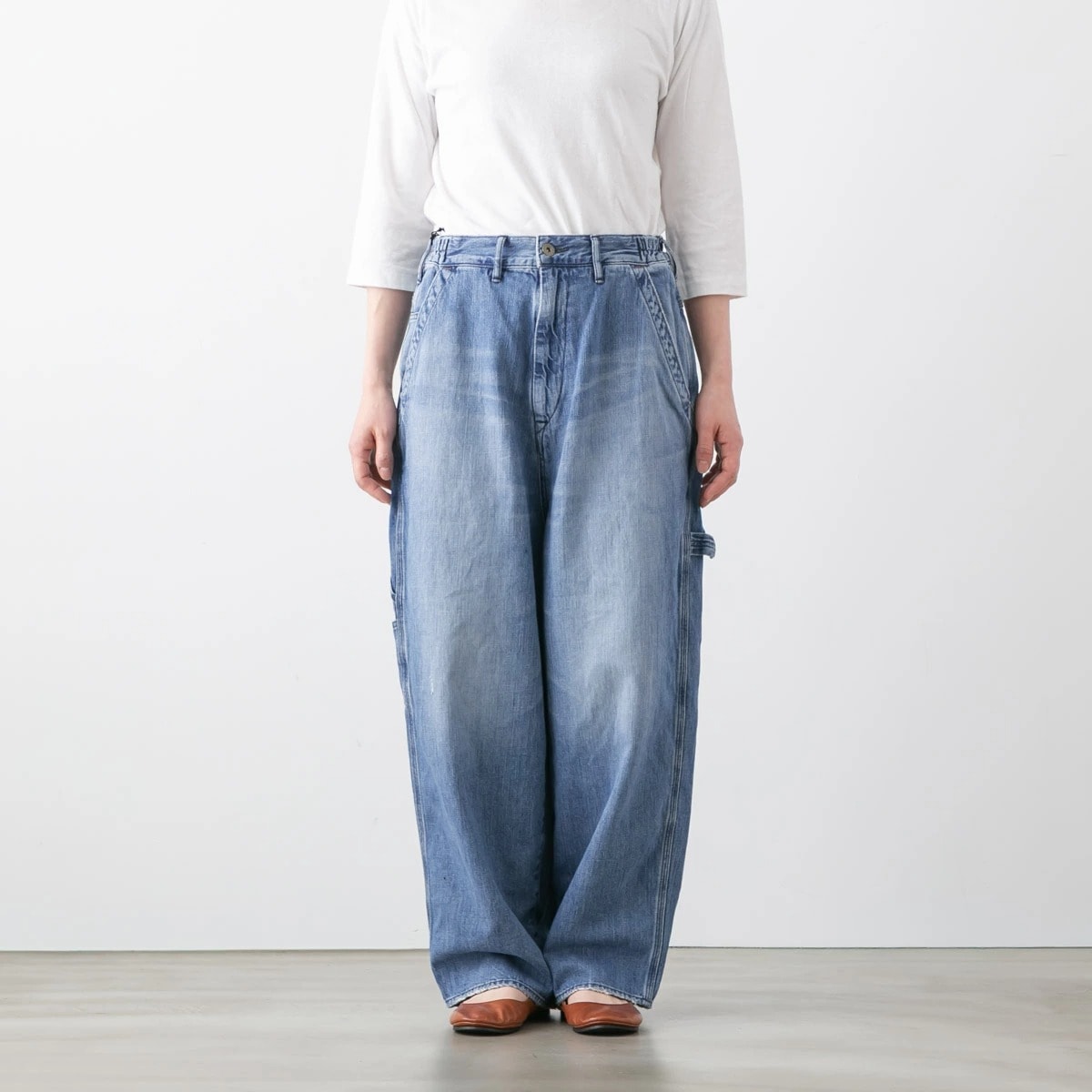 【正規品】ボンドロ・プチドロなどまとめ売り130枚 Brocante ブロカント 10oz 甘織デニム デフォルメ パントルパンツ 33-433D