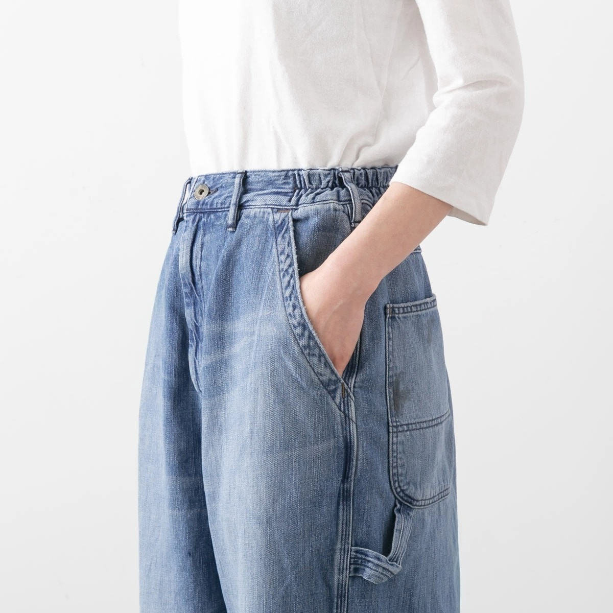 Brocante ブロカント 10oz 甘織デニム デフォルメ パントルパンツ 33-433D