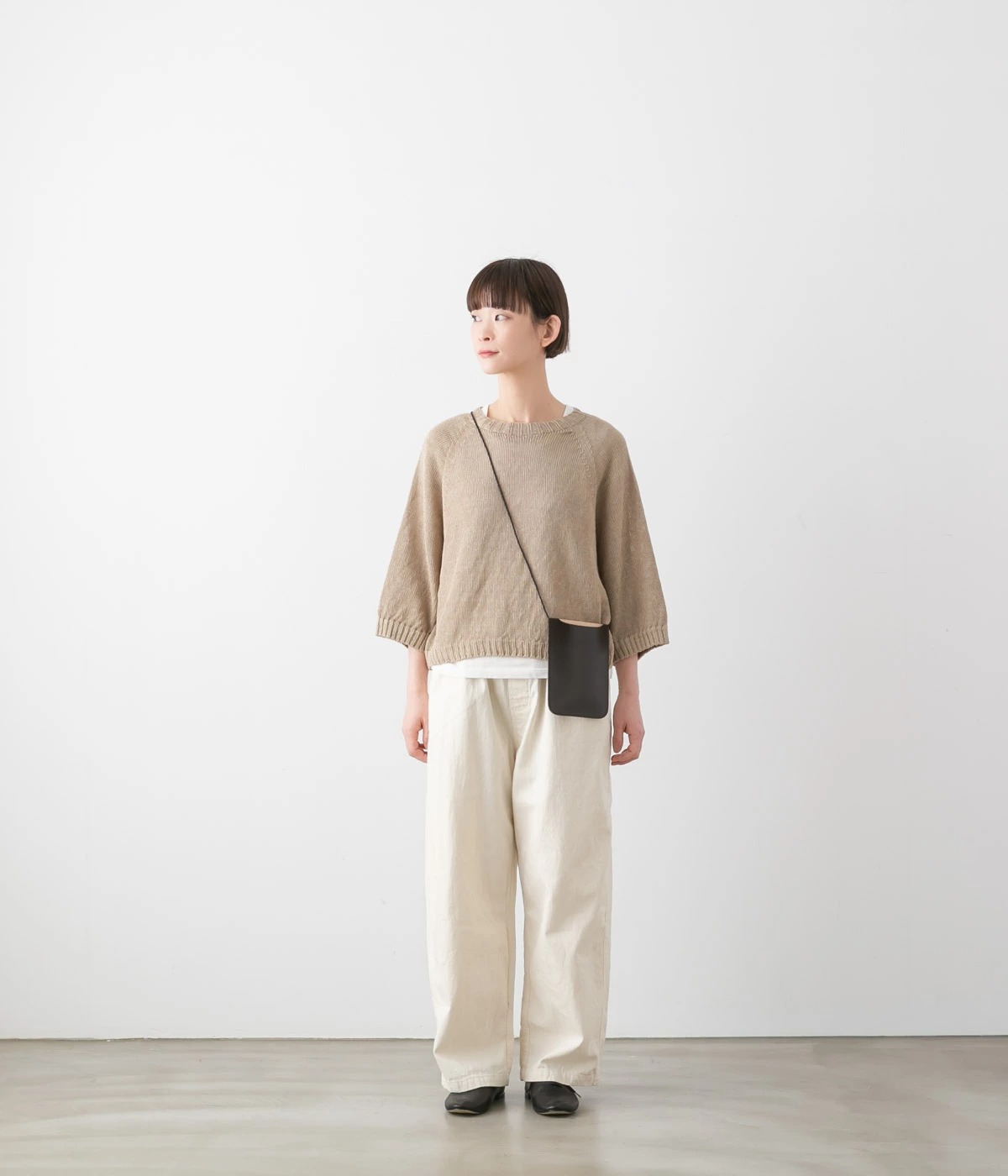 SARAHWEAR サラウェア リネン  ニット 七分袖 プルオーバー 7色 C11591