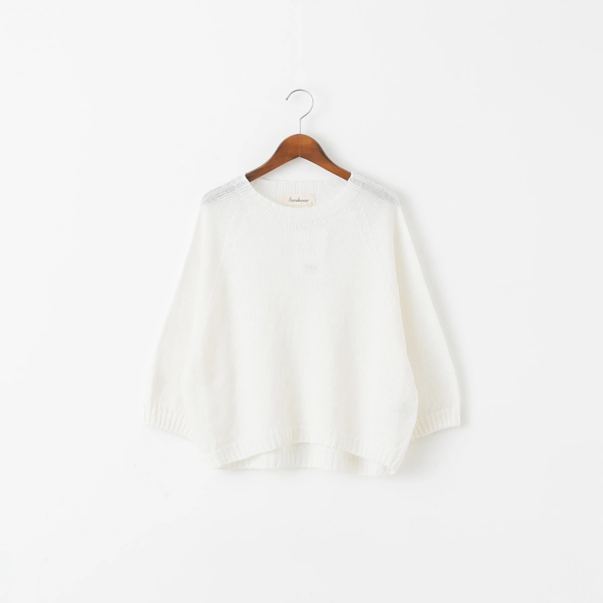 SARAHWEAR サラウェア リネン  ニット 七分袖 プルオーバー 7色 C11591