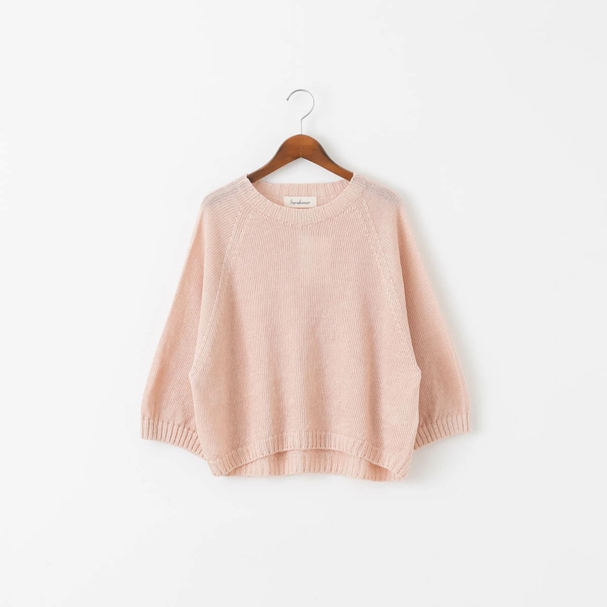 SARAHWEAR サラウェア リネン  ニット 七分袖 プルオーバー 7色 C11591