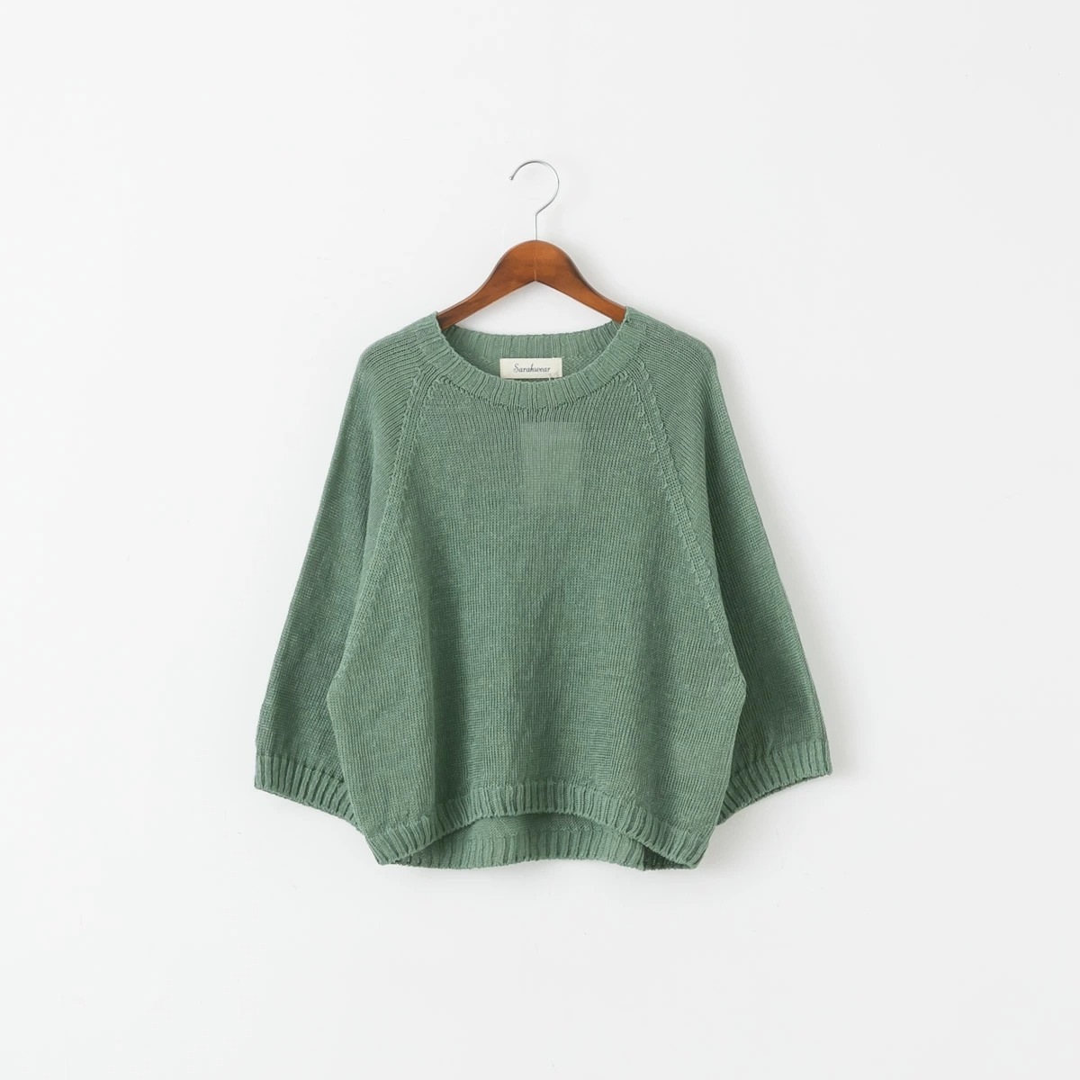 SARAHWEAR サラウェア リネン  ニット 七分袖 プルオーバー 7色 C11591