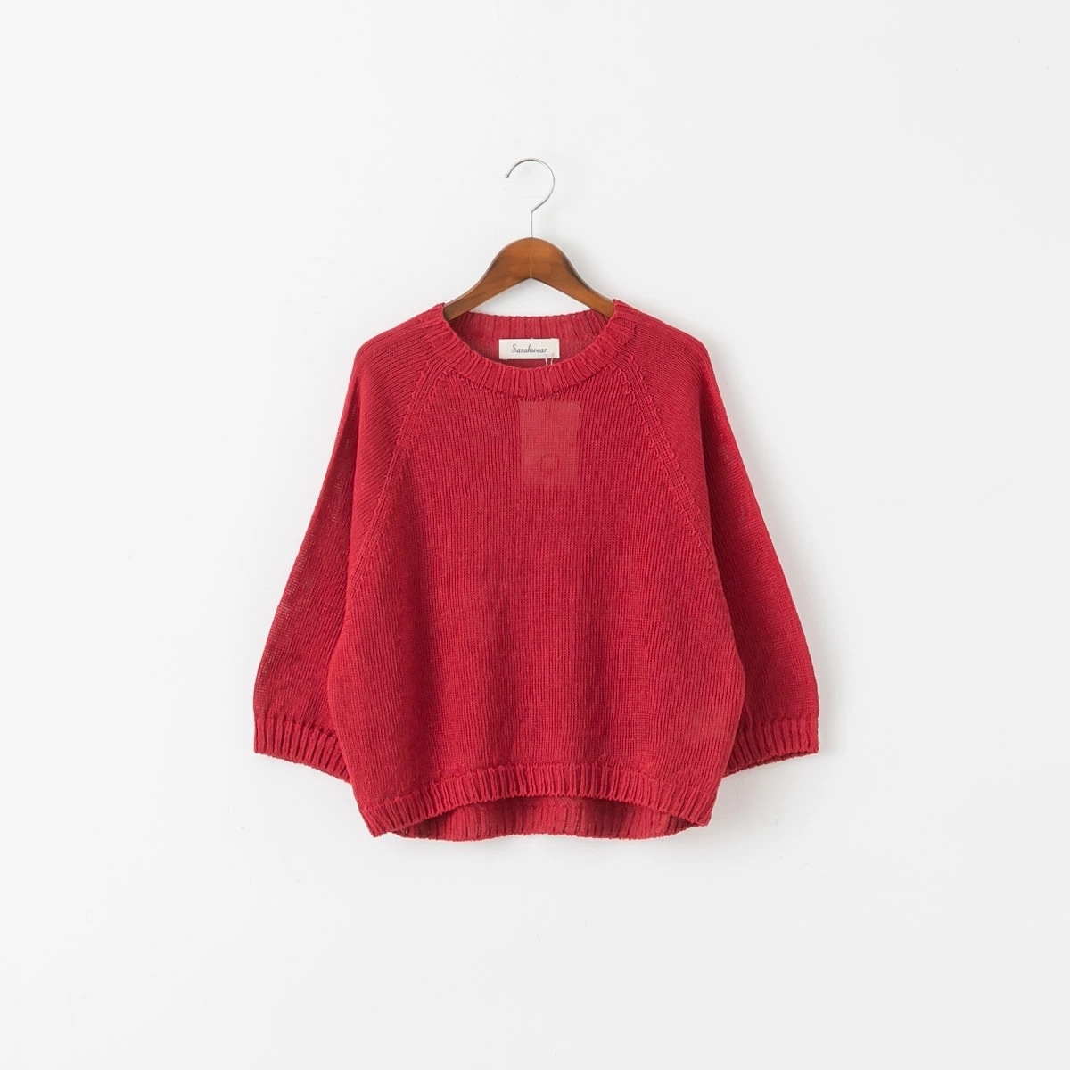 SARAHWEAR サラウェア リネン  ニット 七分袖 プルオーバー 7色 C11591