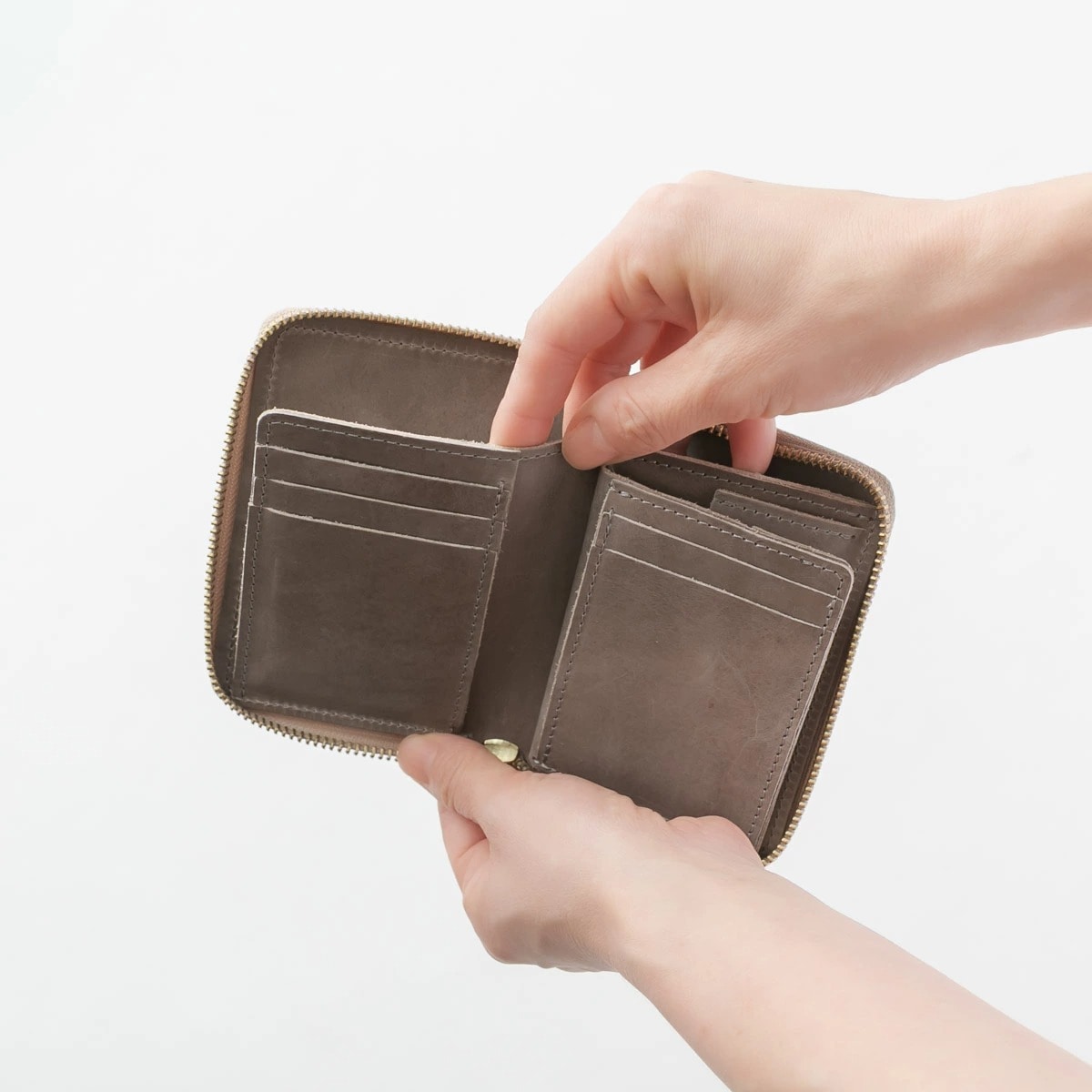 CLEDRAN クレドラン レザー 二つ折り ラウンドファスナー ウォレット EPON WALLET 5色 CL3888