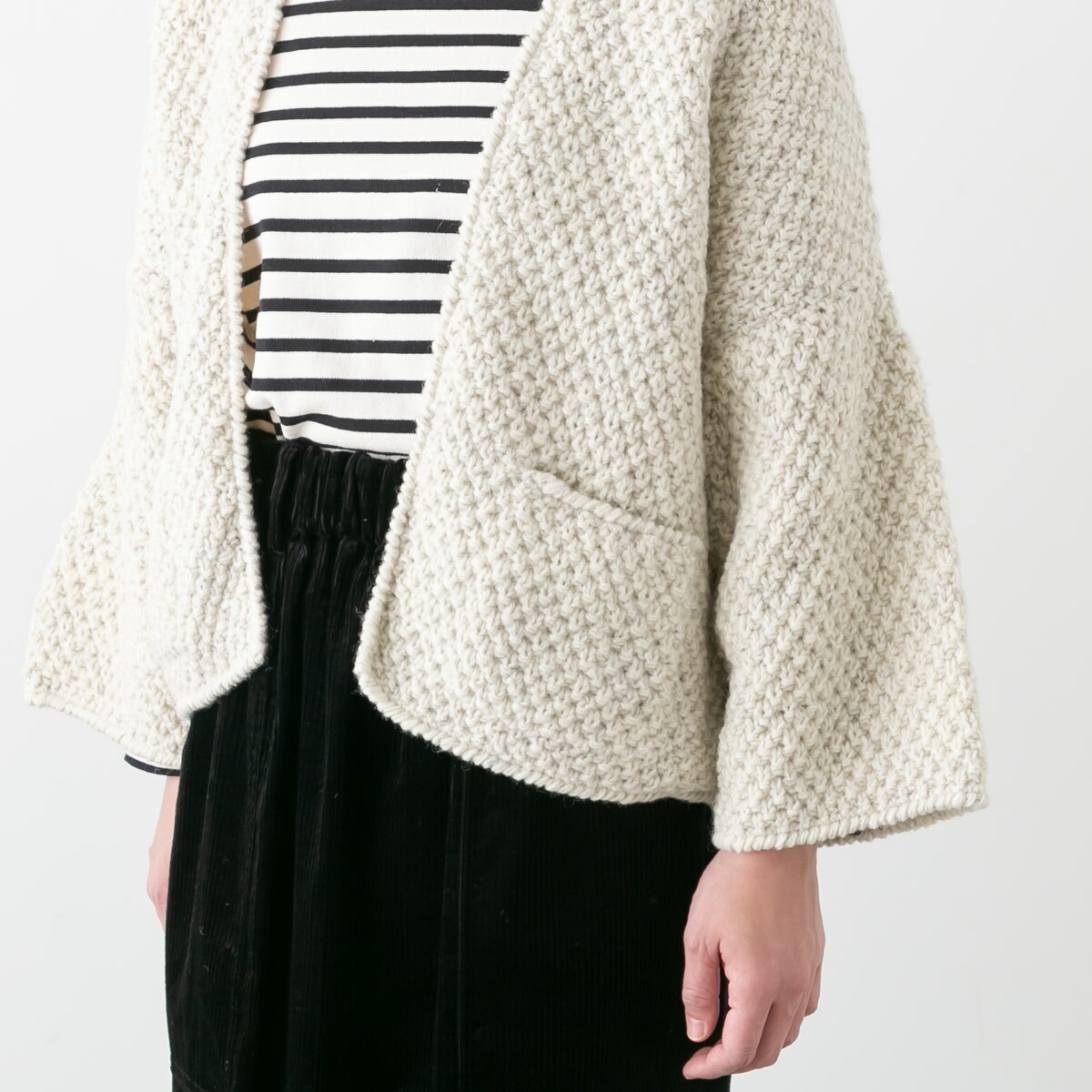 eternite de Soi-e 鹿子　ハンドニットカーディガン eternite de Soi-e エテルニテ ドゥ ソワ ネパール 鹿子 手編み ニット