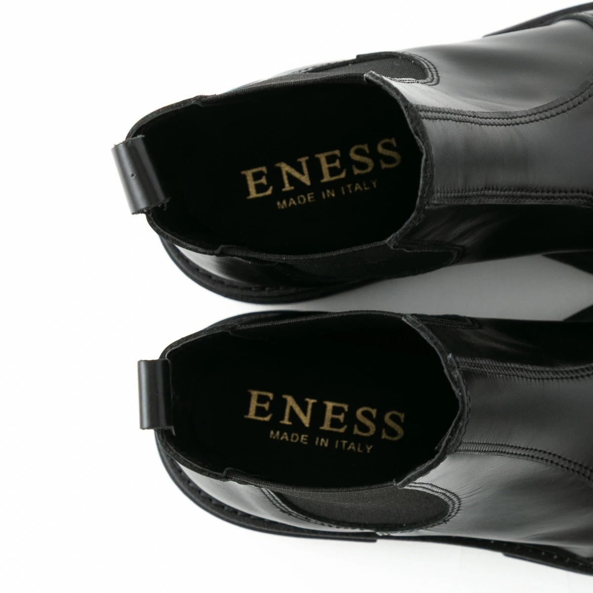 エネス ENESS ST-7927 (1) ブーツ レディース シューズ サイドゴア レザー ミドル丈 チェルシーブーツ 革靴 黒 Nappa Suede Chelsea Boots ブラック 22.5〜24.5cm