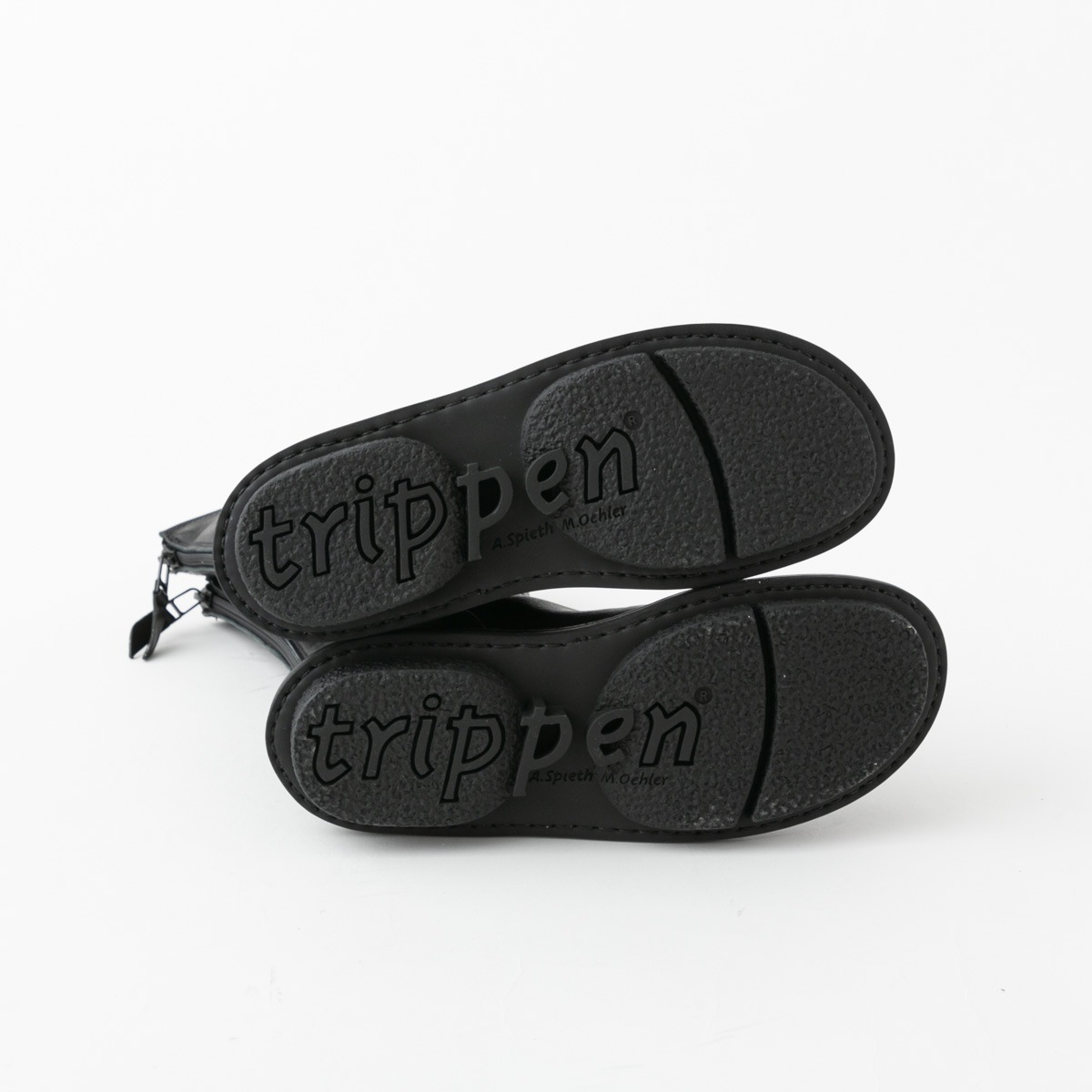 【最終価格】trippen レザー ブラック ミッドカット ブーツ trippen トリッペン レザー ミッドブーツ MID-BOOT SAT242 black