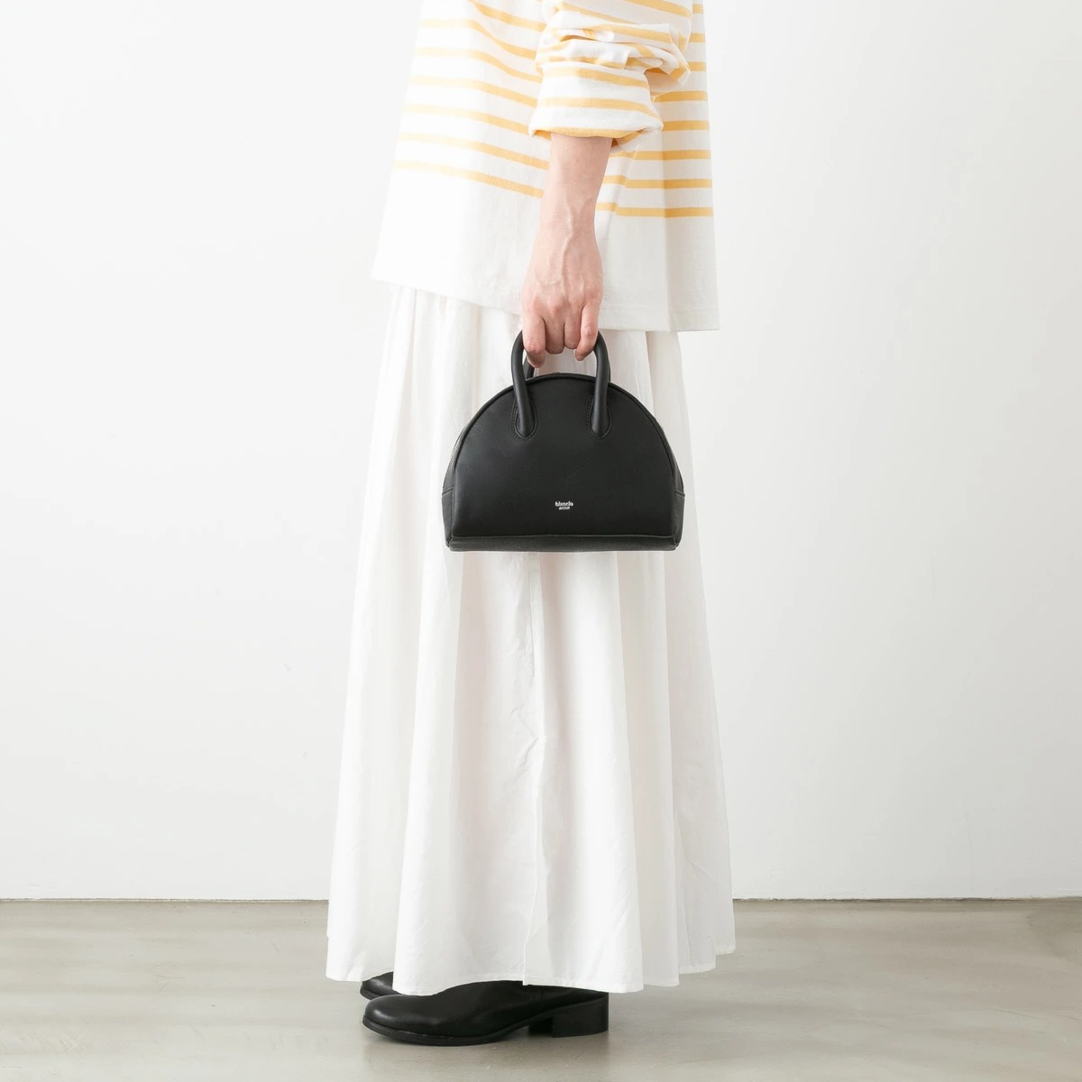 blancle ブランクレ OILED SMOOTH LEATHER 2WAY MINI BOSTON