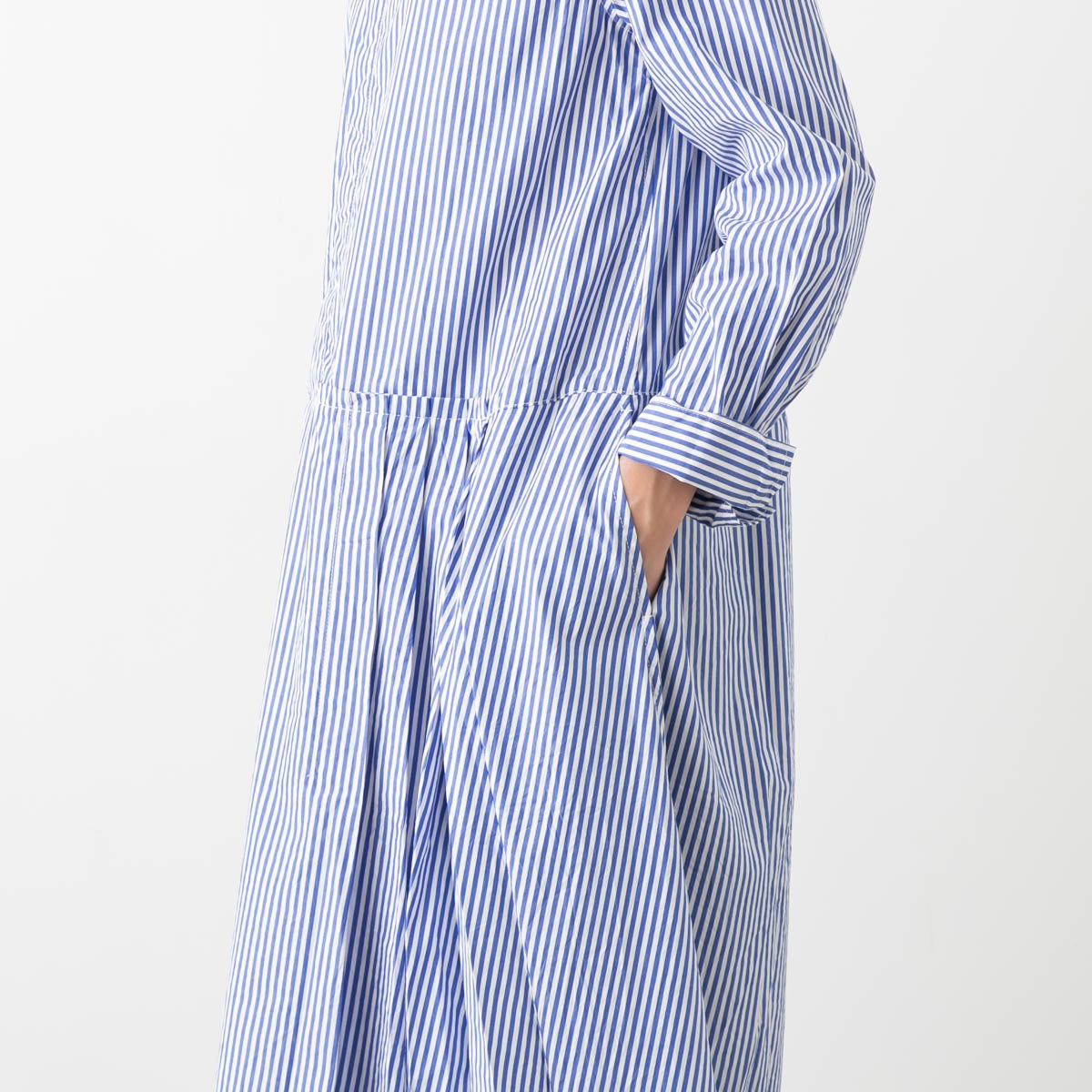 UNIVERSAL TISSU ユニヴァーサルティシュ コットンブロード ホスピタル ワンピース ストライプ 2色 UT220OP026