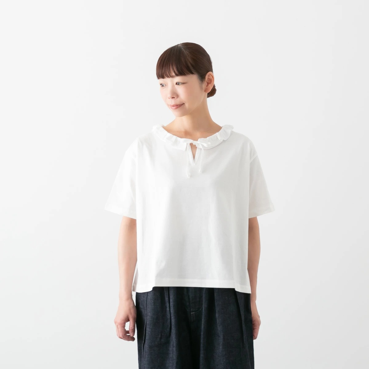 mizuiro ind ミズイロインド フリル襟 プルオーバー 3色 2-210100