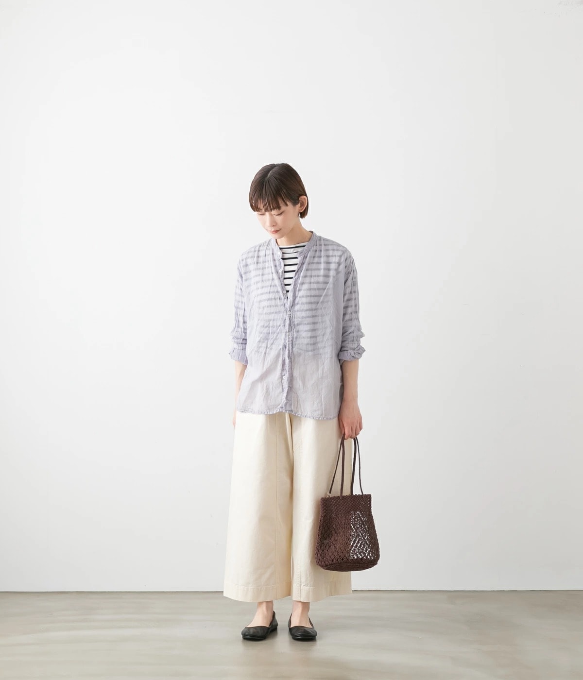 ARMEN アーメン UTILITY BANDED COLLAR SHIRT ユーティリティ バンドカラー シャツ 5色 INAM2641GD