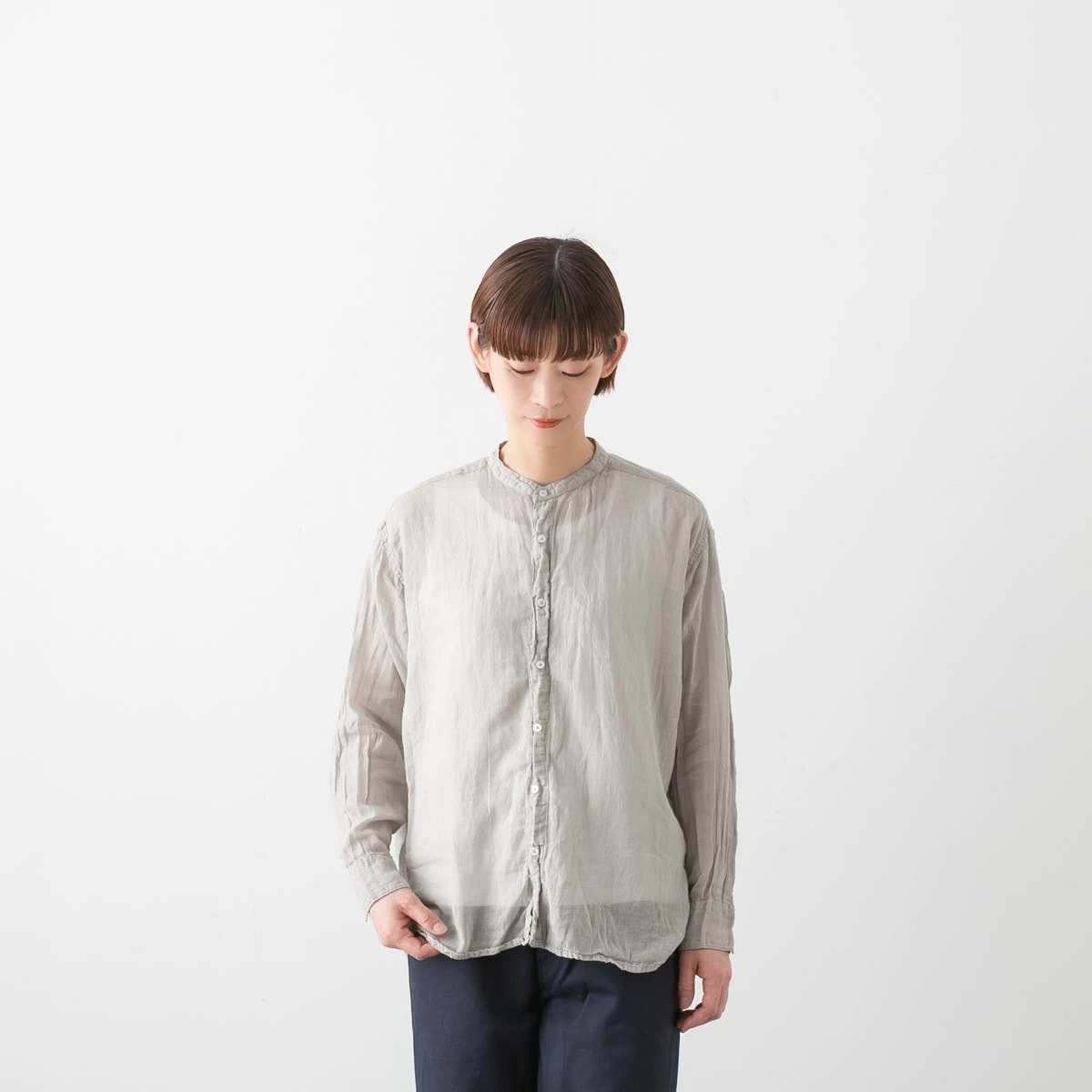 ARMEN アーメン UTILITY BANDED COLLAR SHIRT ユーティリティ バンドカラー シャツ 5色 INAM2641GD