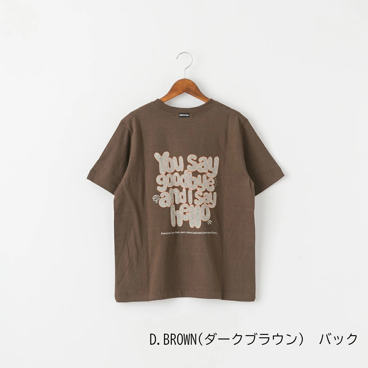 Americana アメリカーナ バックプリント Tシャツ 4色 BRF-847A/3