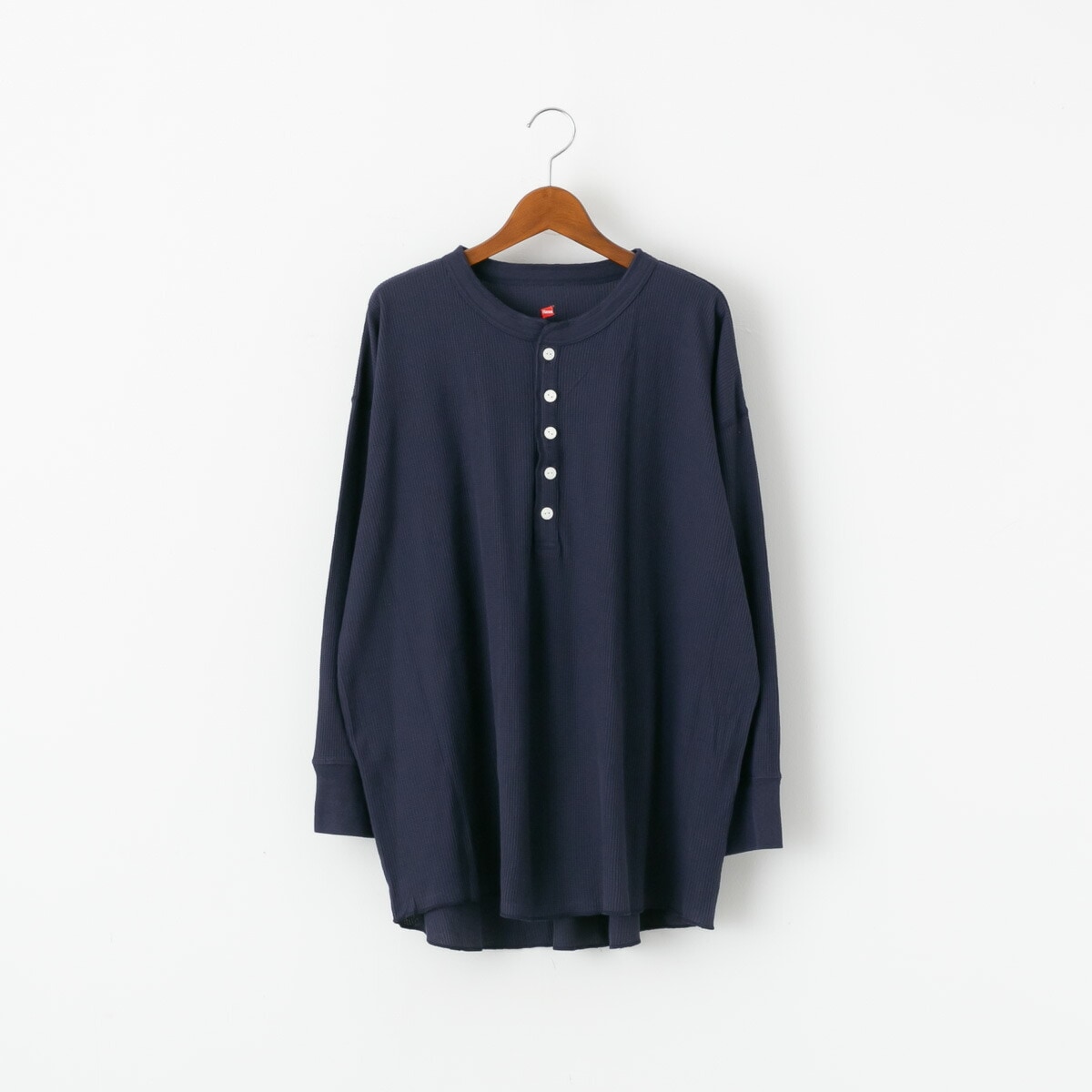 RRLワッフルヘンリーネックロングTシャツ 希少 RRL ワッフル サーマル ヘンリーネック シャツ Lサイズ