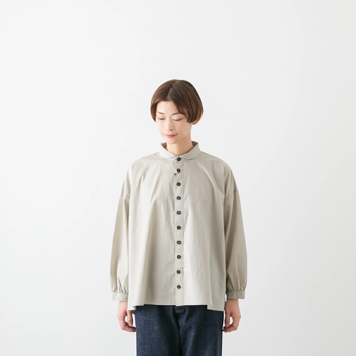 D.M.G Brocante ドミンゴ ブロカント 50sブロード セルクル シャツ 4色 36-334X
