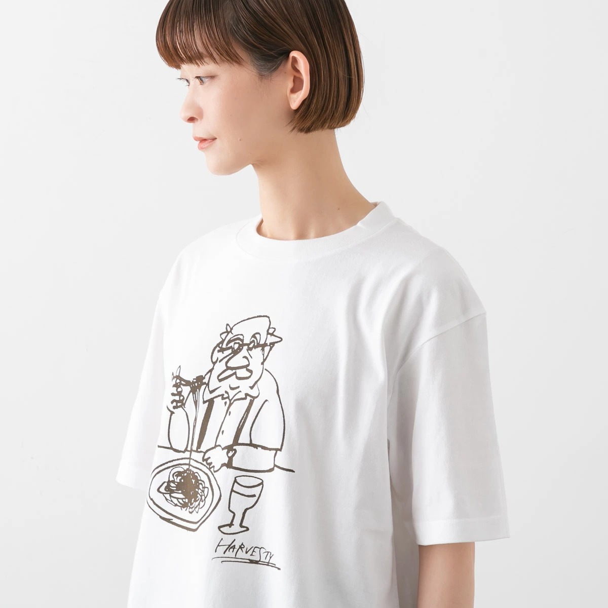 HARVESTY ハーベスティ プリント Tシャツ 2種 A52610 CAT A52611 UNCLE