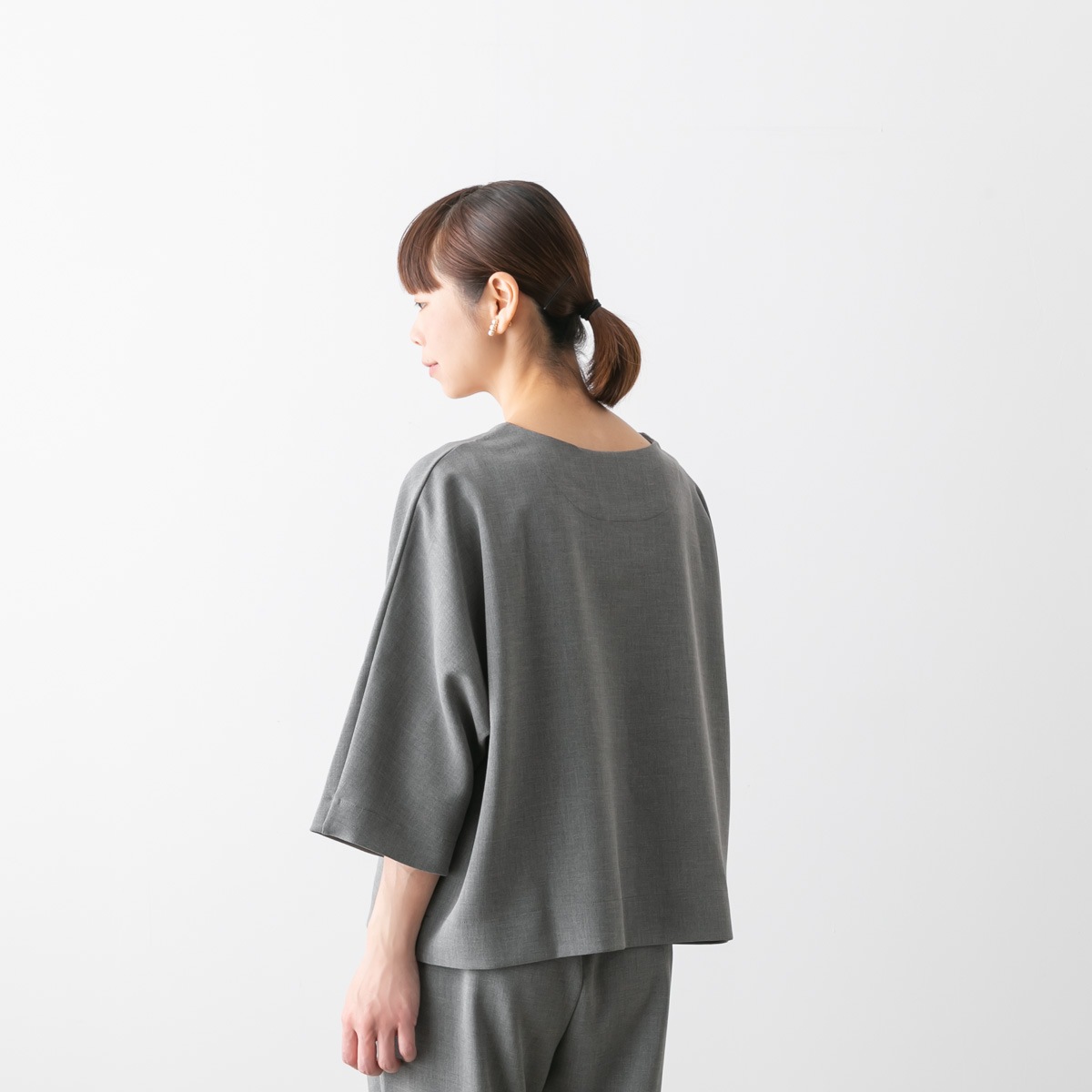 TRAVAIL MANUEL トラバイユ マニュアル ダブルクロス T ブラウス TM3001