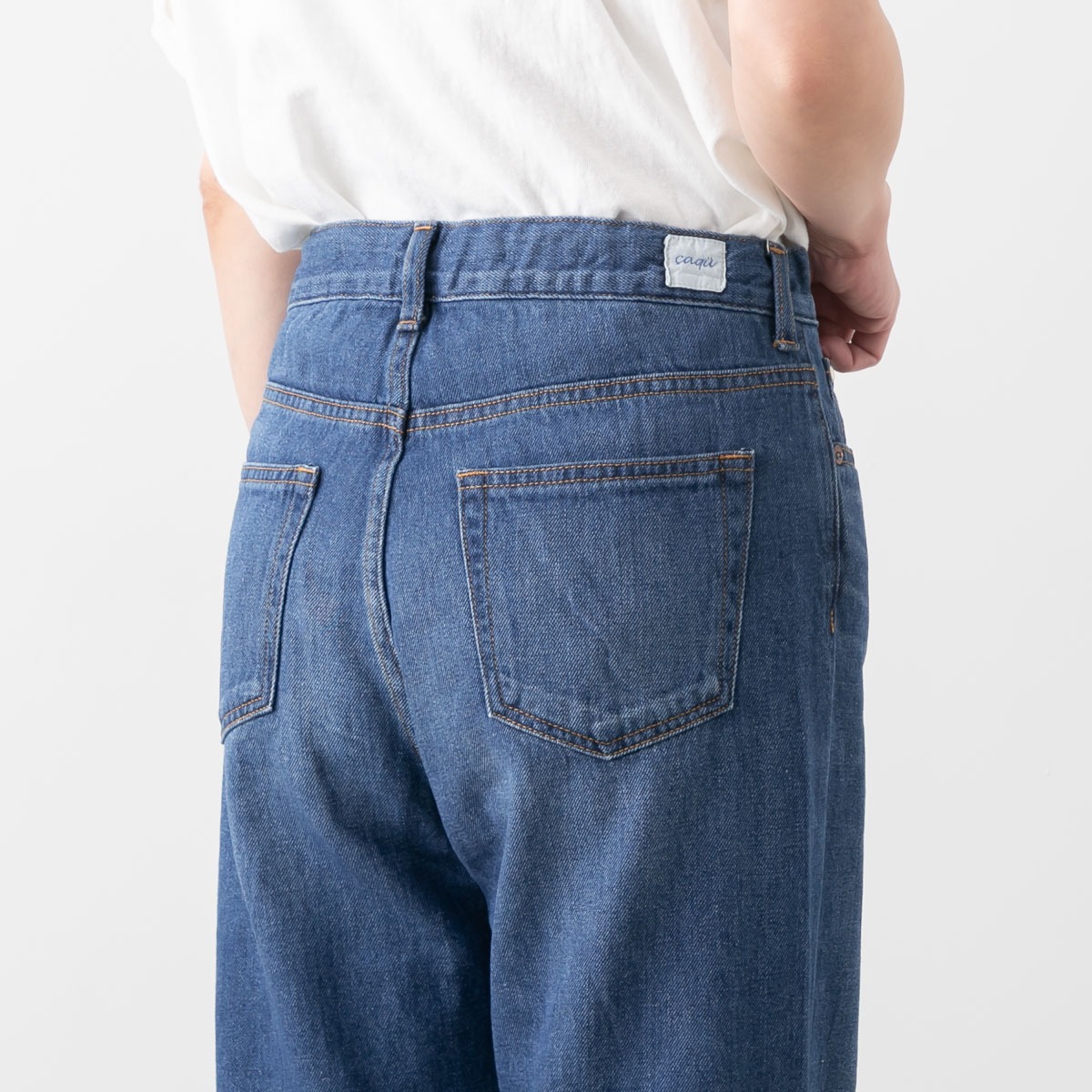 caqu サキュウ 80`s Linen sagging baggy 綿麻 サギング バギー 3色 34239