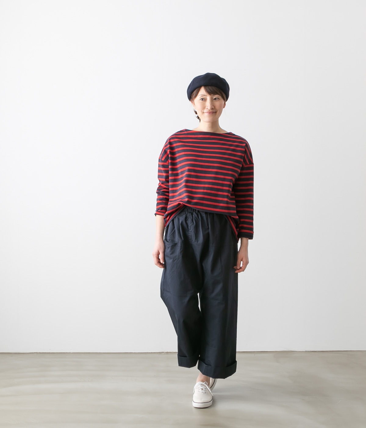 【✨新品✨】TRAVAIL MANUEL◎コンパクトチノ シャムパンツ ネイビー TRAVAIL MANUEL トラバイユ マニュアル コンパクト チノ シャムパンツ