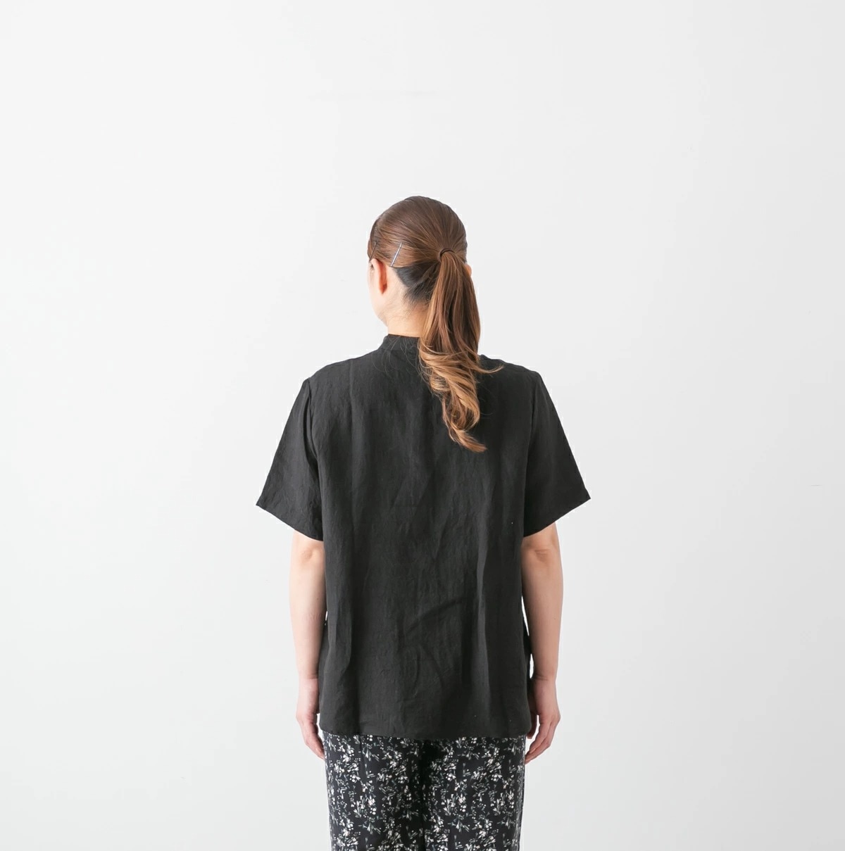 SARAHWEAR サラウェア Belgium Linen Stand Collar Shirt ベルギーリネン スタンドカラー シャツ 2色 C53012