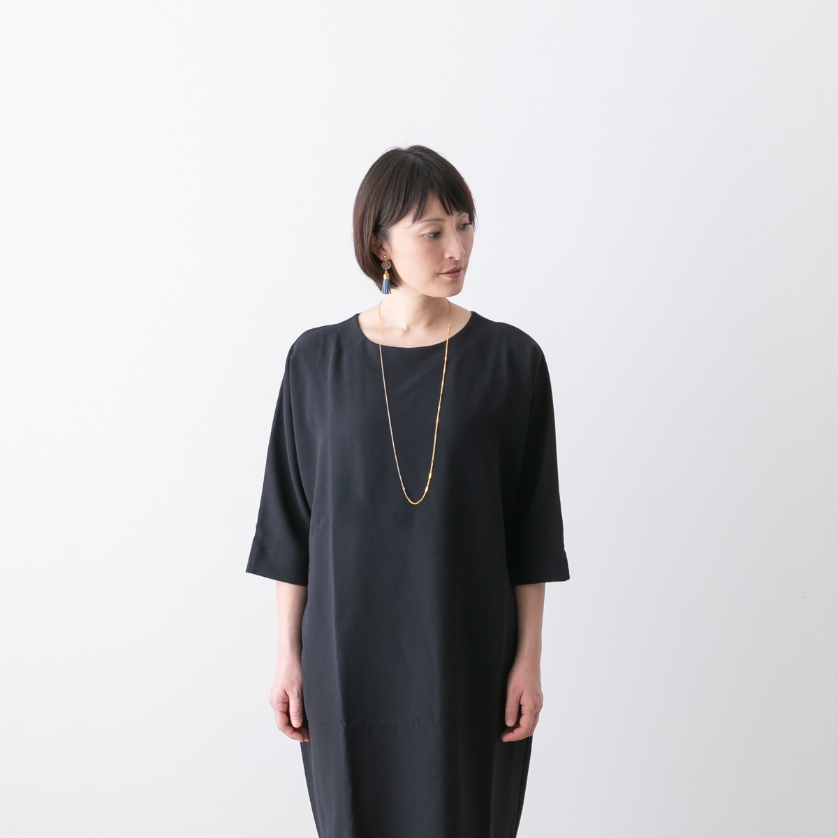 TRAVAIL MANUEL トラバイユ マニュアル ダブルクロス コクーン ワンピース TM3002