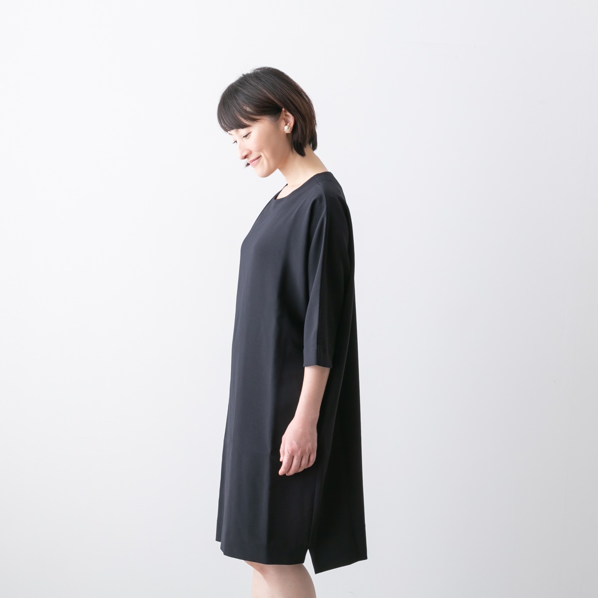 TRAVAIL MANUEL トラバイユ マニュアル ダブルクロス コクーン ワンピース TM3002