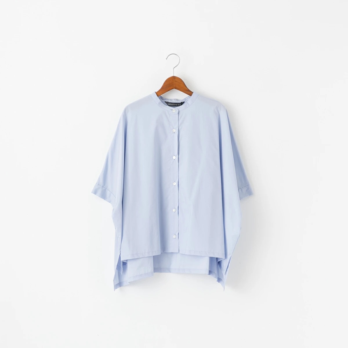 mizuiro ind ミズイロインド スタンドカラー ワイドシャツ 5色 2-230084