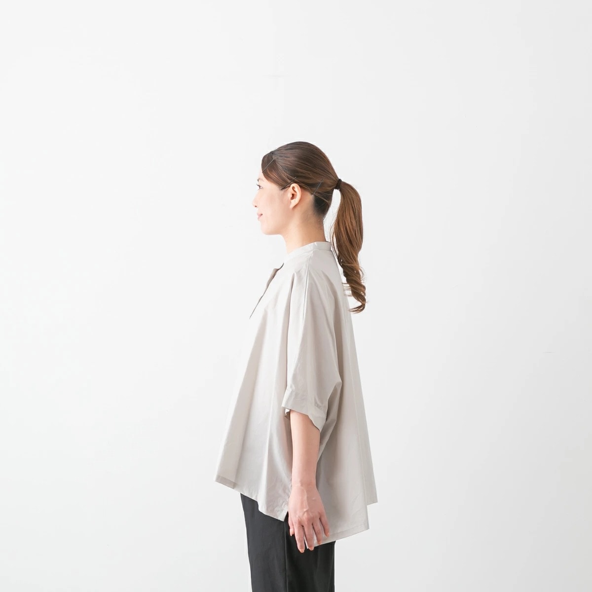 mizuiro ind ミズイロインド スタンドカラー ワイドシャツ 5色 2-230084