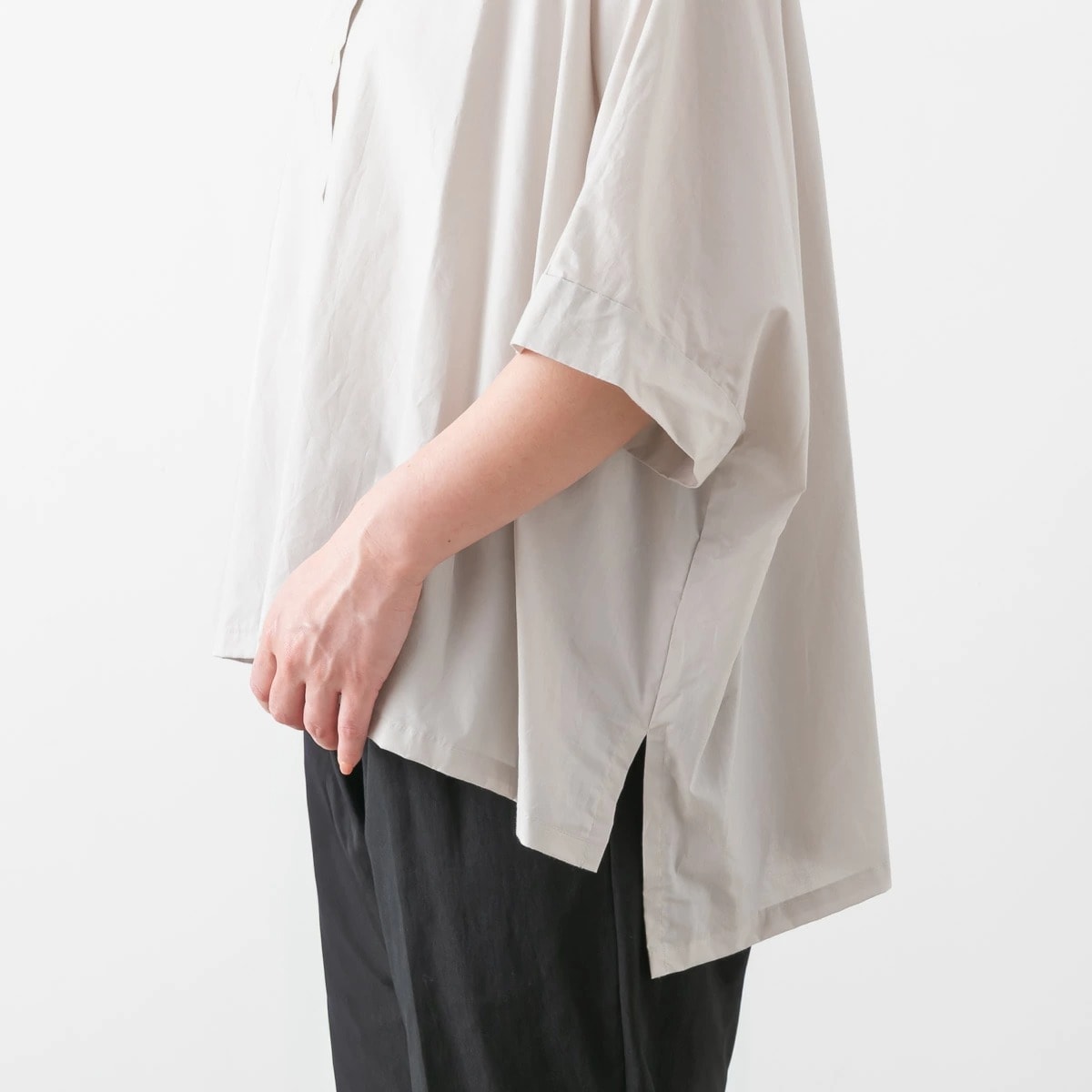 mizuiro ind ミズイロインド スタンドカラー ワイドシャツ 5色 2-230084