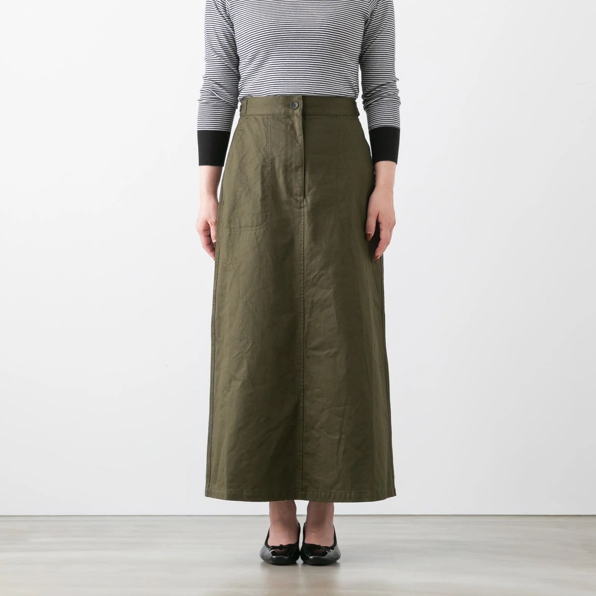 SARAHWEAR サラウェア Cotton Twill A-line Skirt コットン ツイル Aライン スカート C21854