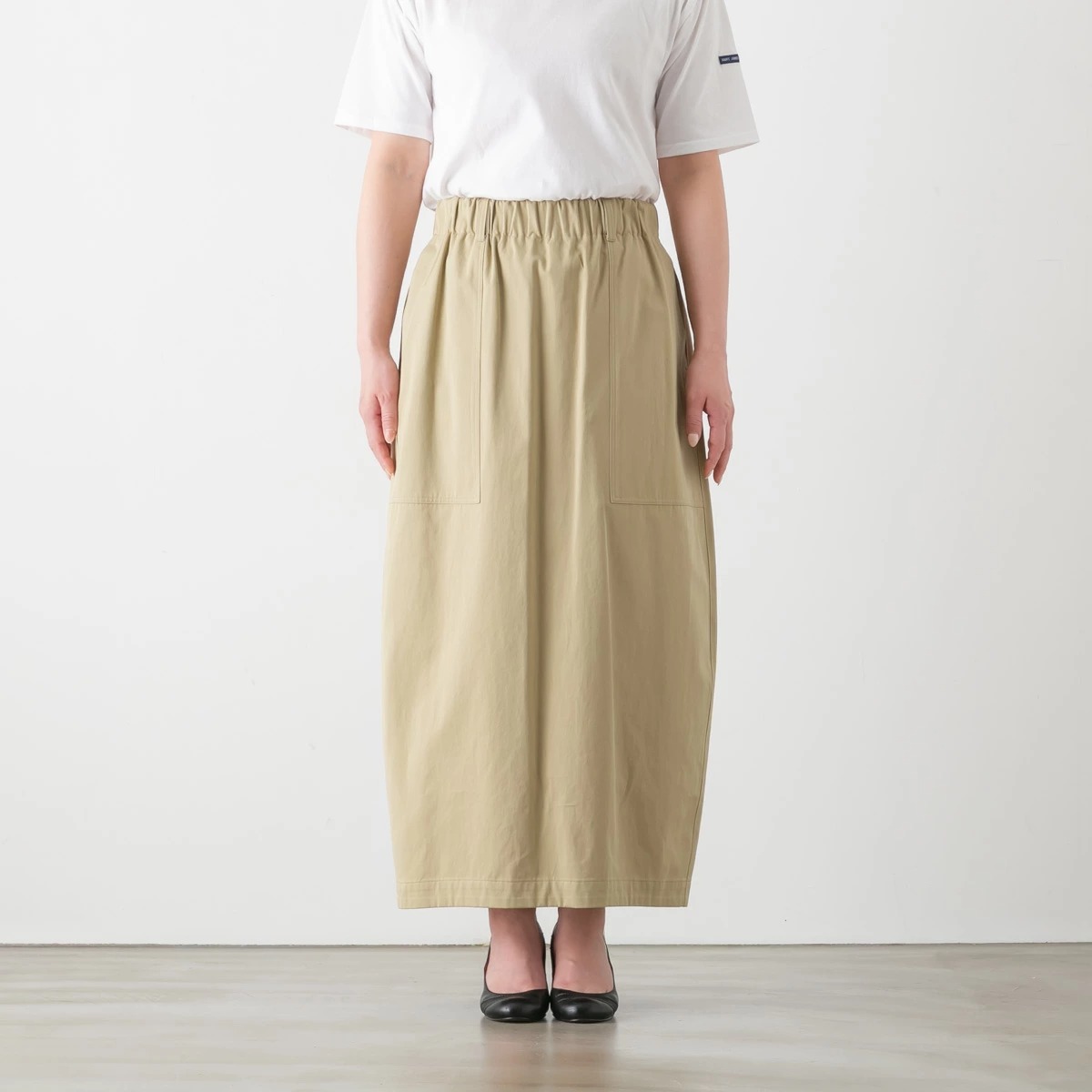 nicholson ＆ nicholson ニコルソン アンド ニコルソン <br />コットン チノ スカート SHELL-CHINO 3色