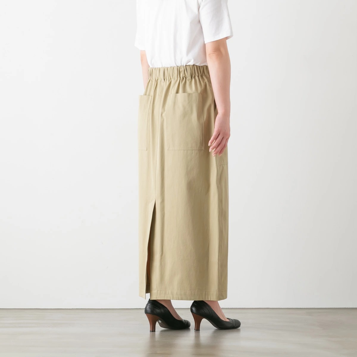 nicholson ＆ nicholson ニコルソン アンド ニコルソン <br />コットン チノ スカート SHELL-CHINO 3色