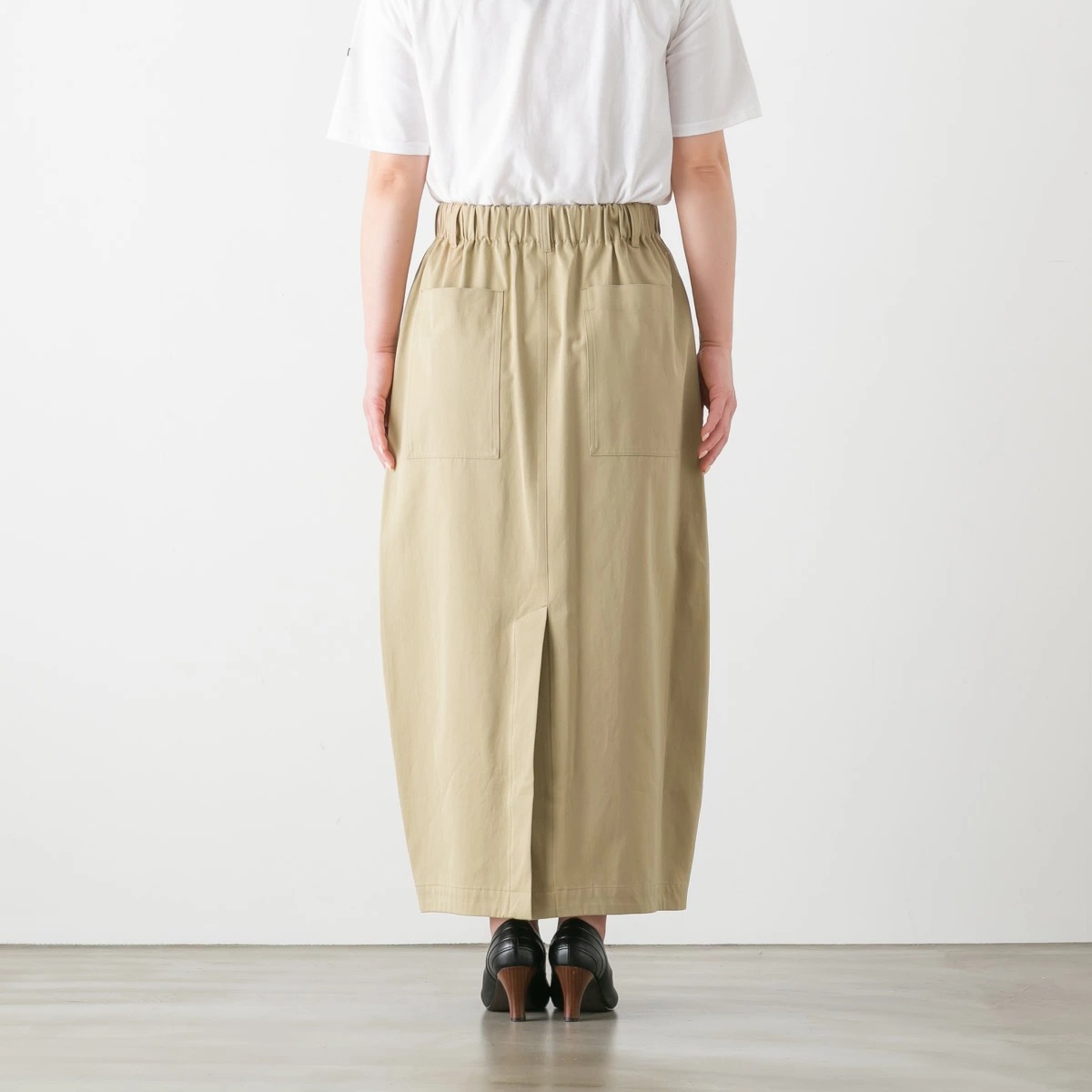 nicholson ＆ nicholson ニコルソン アンド ニコルソン <br />コットン チノ スカート SHELL-CHINO 3色