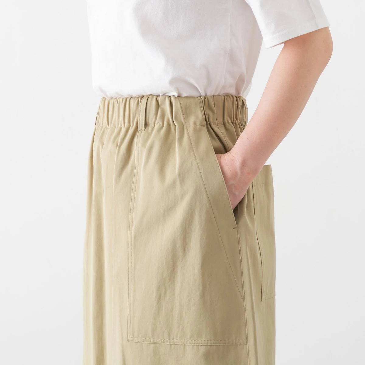 nicholson ＆ nicholson ニコルソン アンド ニコルソン <br />コットン チノ スカート SHELL-CHINO 3色