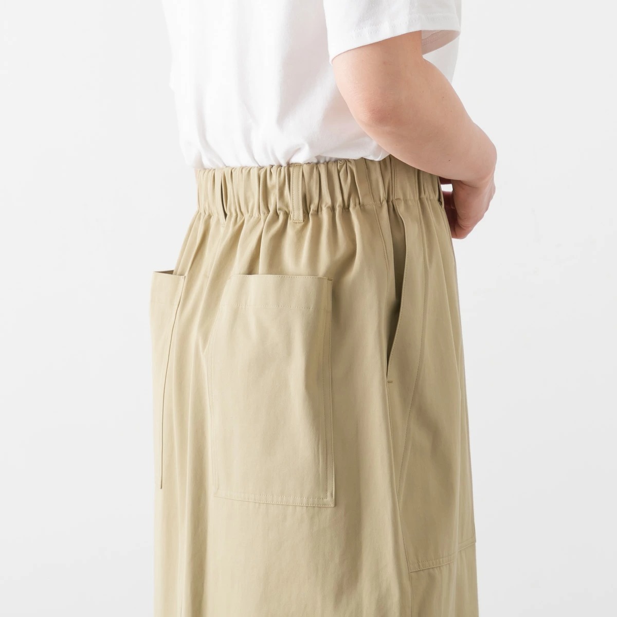 nicholson ＆ nicholson ニコルソン アンド ニコルソン <br />コットン チノ スカート SHELL-CHINO 3色