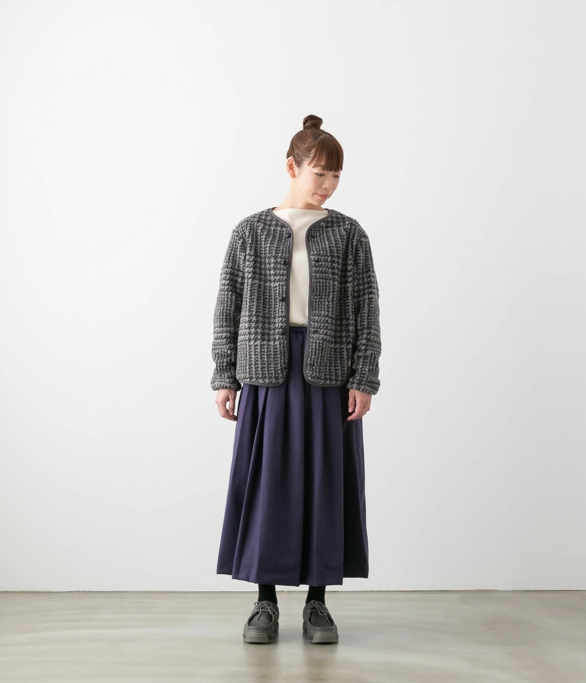 Vincent et Mireille バンソン エ ミレイユ ボアカーディガン ジャケット 3色 VM252BL25130