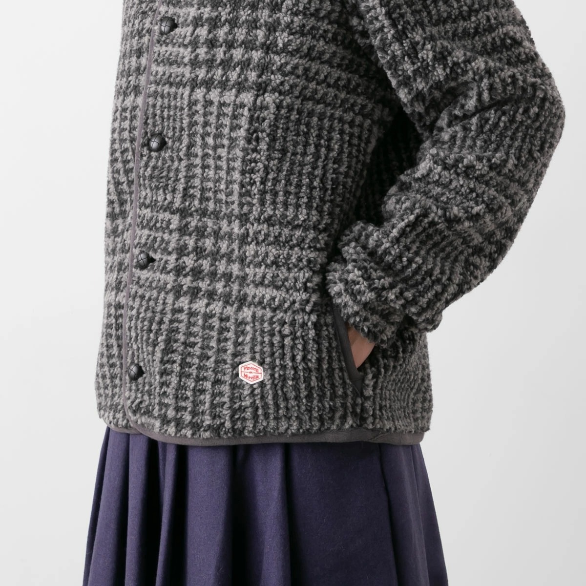 Vincent et Mireille バンソン エ ミレイユ ボアカーディガン ジャケット 3色 VM252BL25130