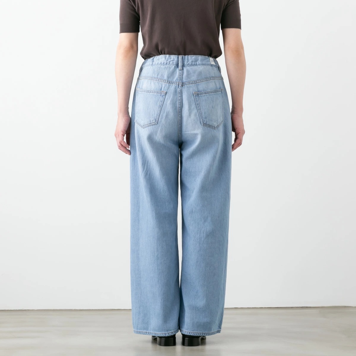 caqu サキュウ リネン サギング ワイド パンツ linen sagging wide 2色 34240