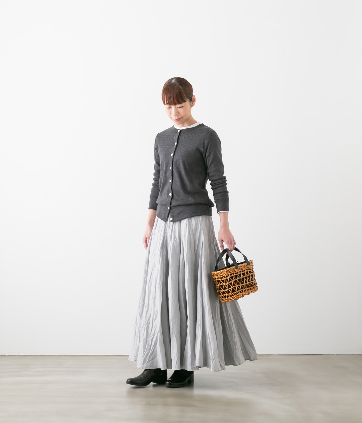 mizuiro ind ミズイロインド ボリューム フレア スカート 4色 3-260010