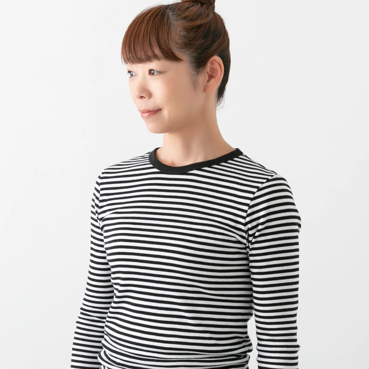 Cion シオン コットンテレコ ボーダーカットソー 2色 19-24252