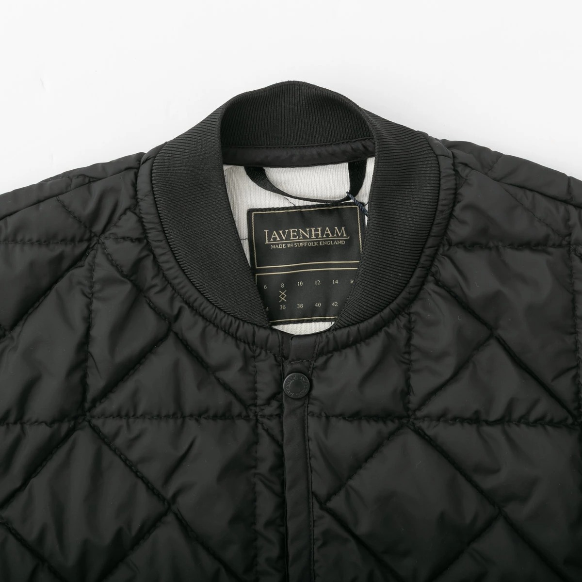 ラベンハム・バーハム・ブラック(黒)36 LAVENHAM ラベンハム ウォッシュド ボンバー ジャケット BLACK EDITION