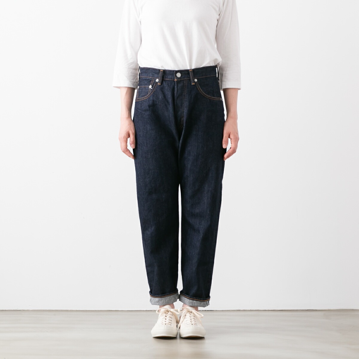【ORDINARY FITS】オーディナリーフィッツ デニムパンツ サイズ0 Ordinary fits オーディナリーフィッツ ルーズ アンクル デニムパンツ