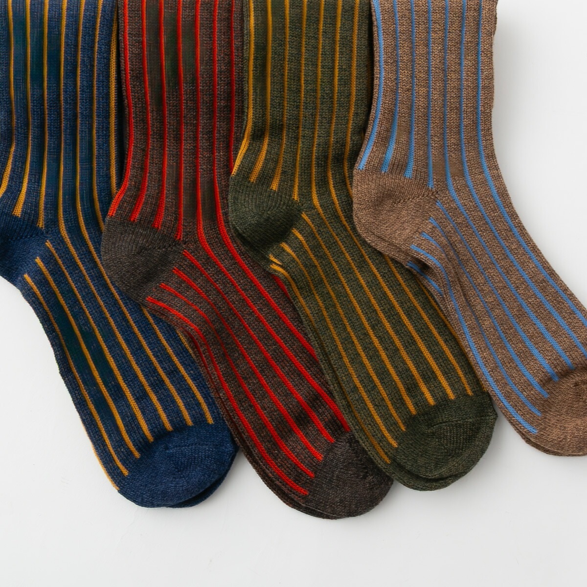 SHOWATABE ショウワタベ Washable wool&cotton Needle Out Knit Socks 針抜きニットソックス SW-18 4色 