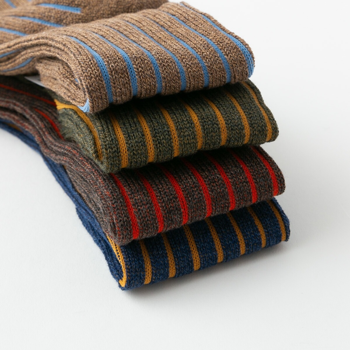 SHOWATABE ショウワタベ Washable wool&cotton Needle Out Knit Socks 針抜きニットソックス SW-18 4色 