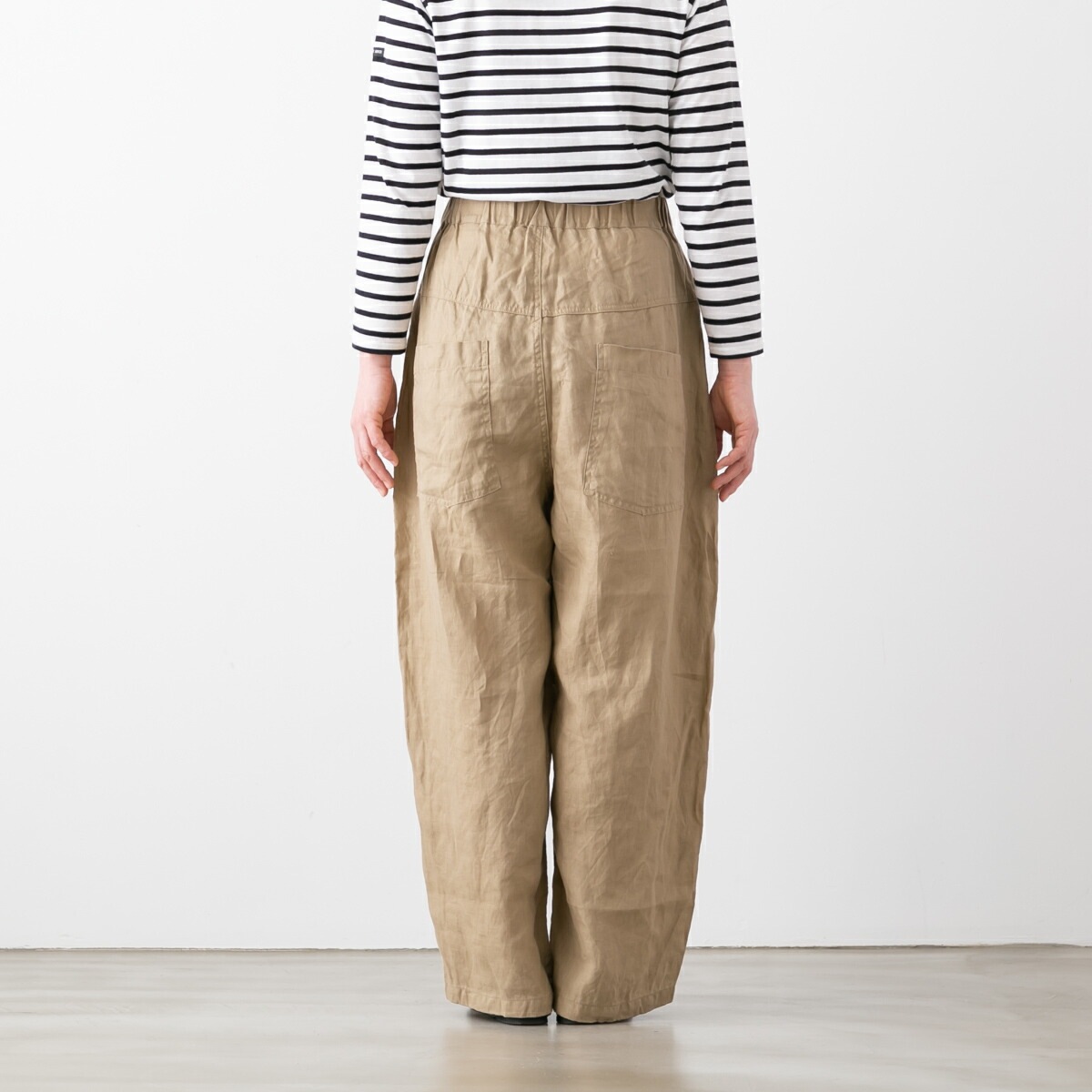 NARU ナル 40 フレンチリネン ノッポパンツ 5色 654860BE