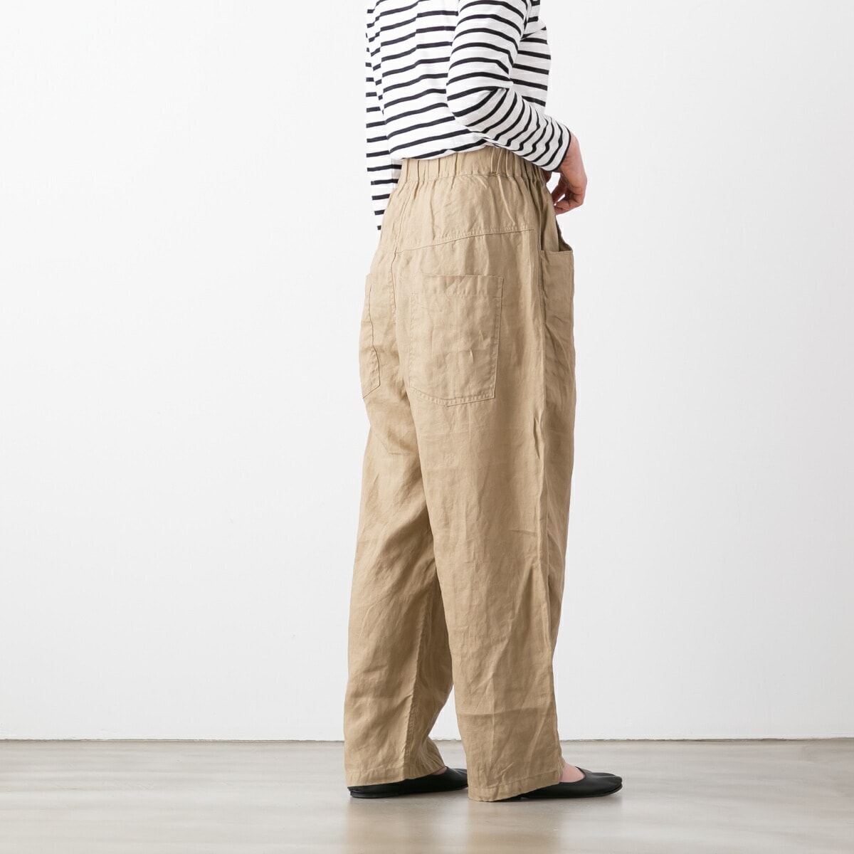 NARU ナル 40 フレンチリネン ノッポパンツ 5色 654860BE
