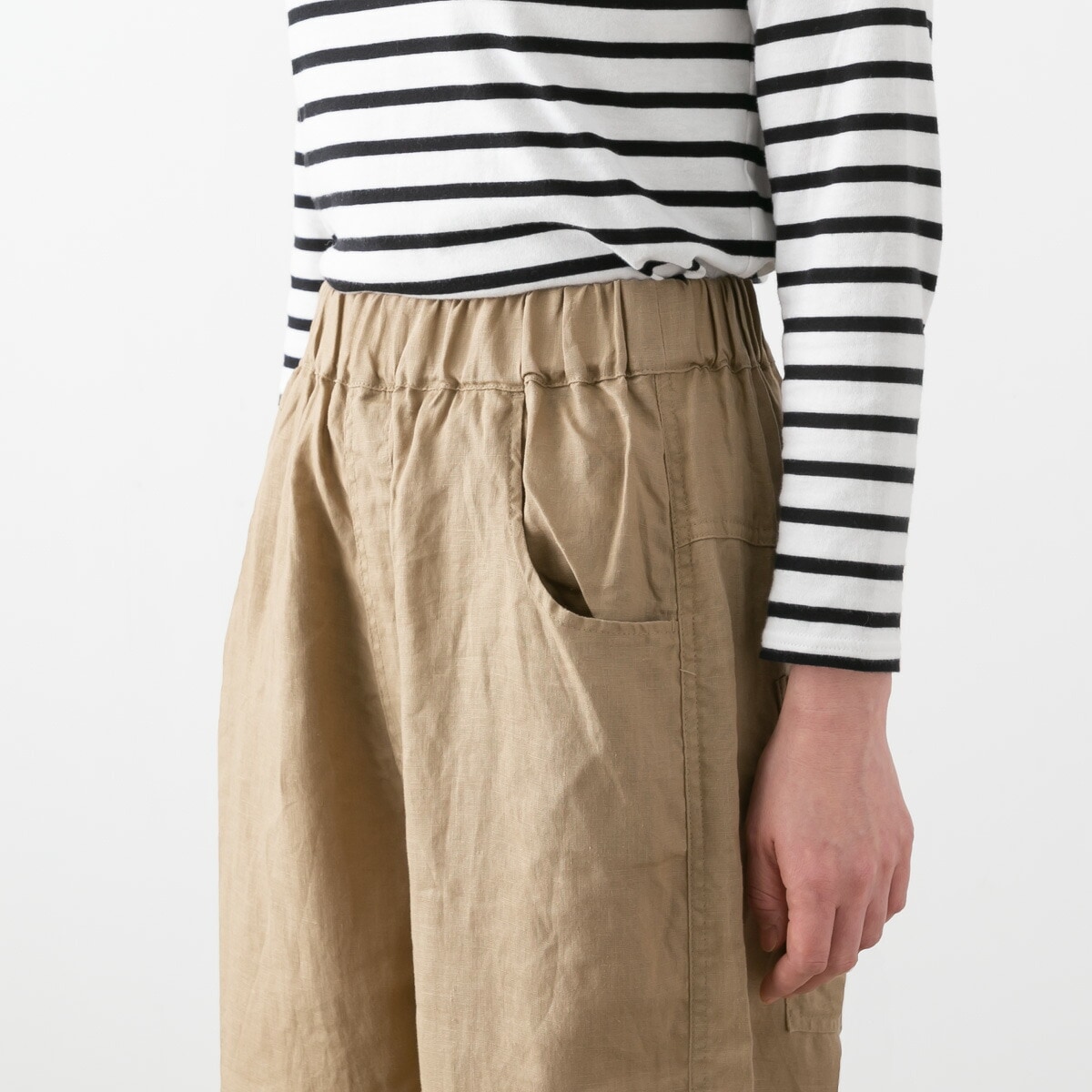Y61) NARU(ナル) 40フレンチリネン ノッポパンツ ベージュ 新色入荷！NARU(ナル) 40フレンチリネン ノッポパンツ 654860BE